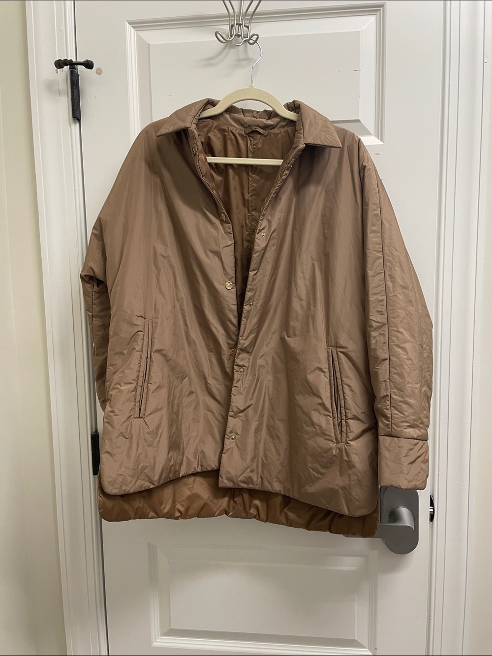 MaxMara Oversized Light Brown Puffer Coat